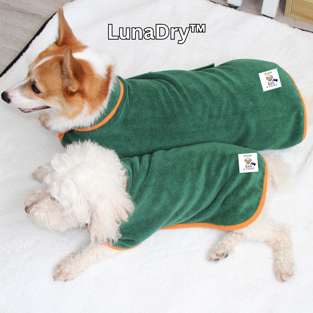 LunaDry™ Dog Microfiber Bathrobe Towel - Shop 4 pawz